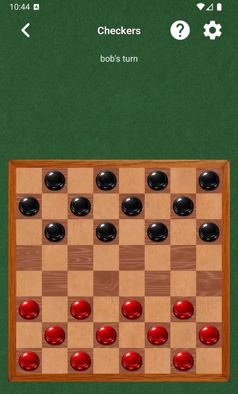 Checkers gameplay screenshot