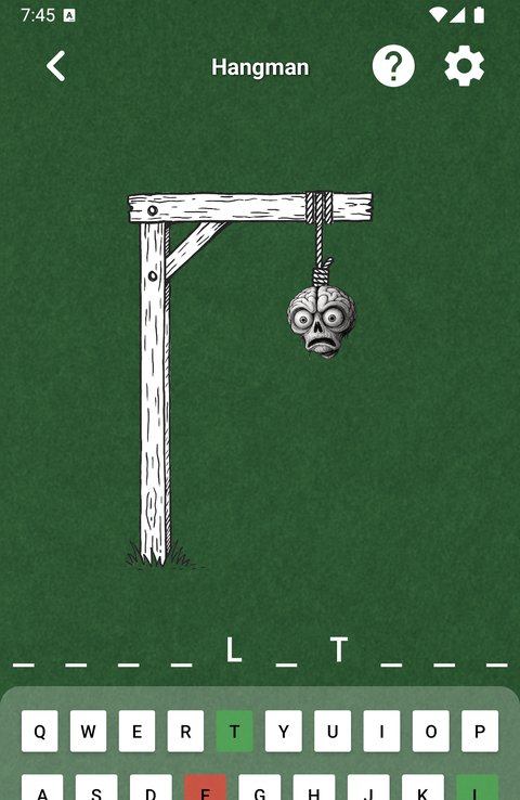 Hangman gameplay screenshot