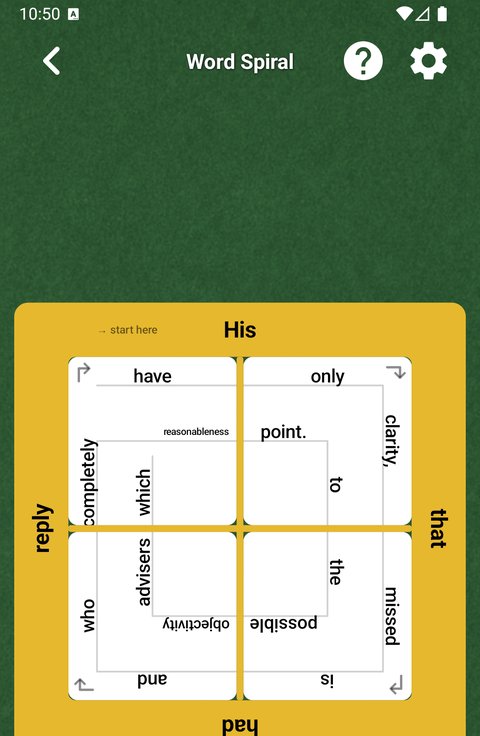 Word Spiral gameplay screenshot